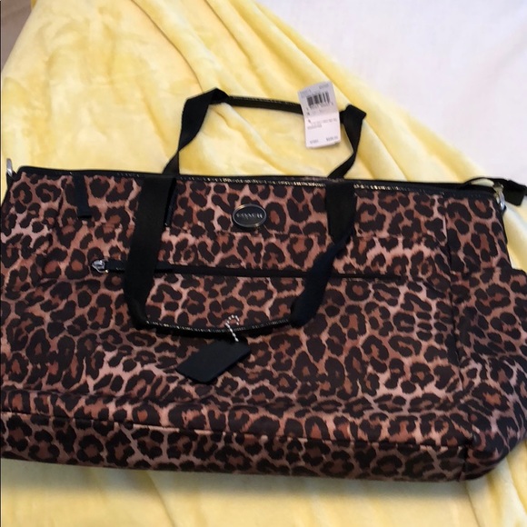 coach leopard diaper bag